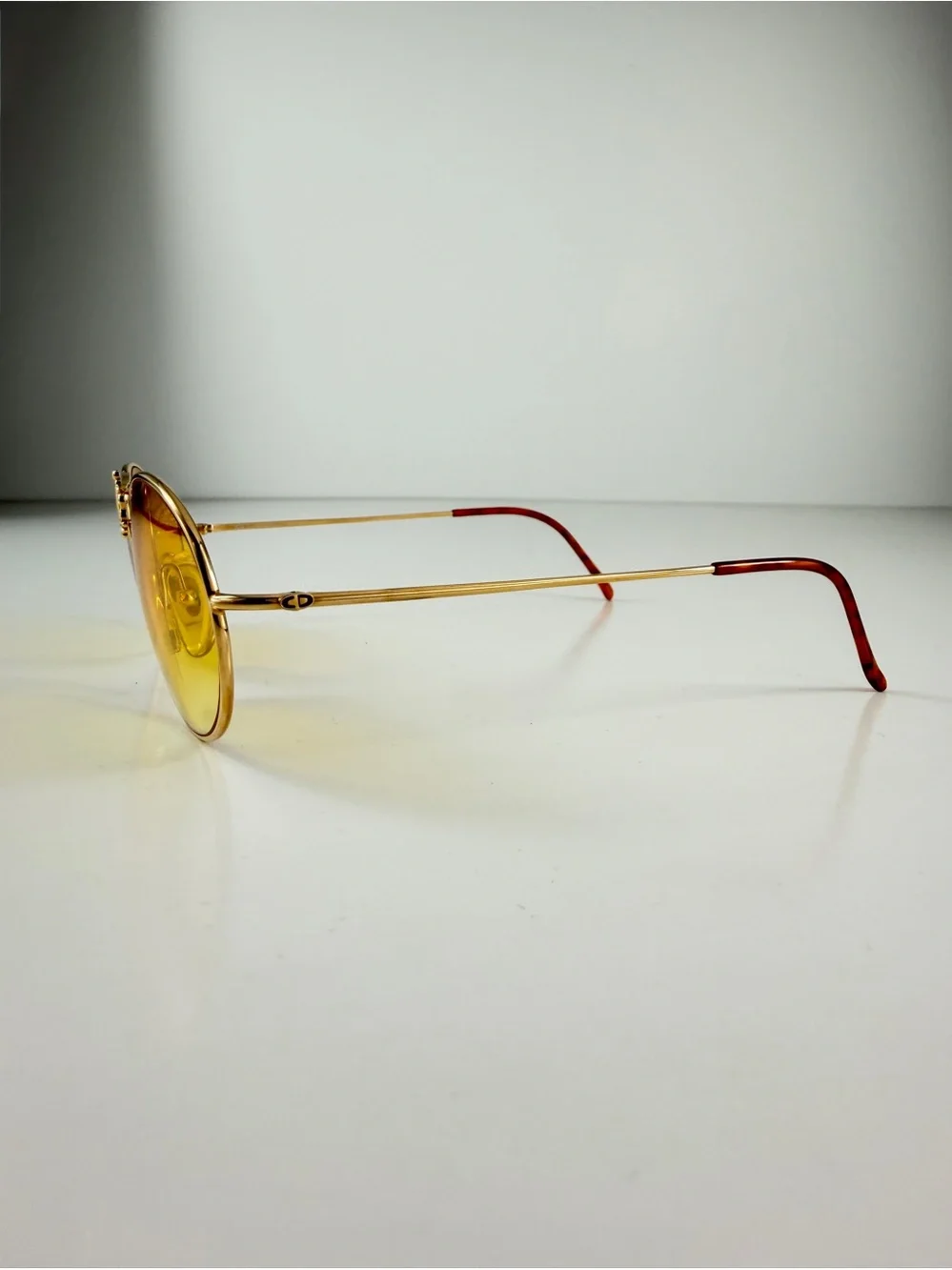 Dior 2640 Royal Crest DeadStock 80s Wire Aviator Custom Sunglasses Lens Full Set